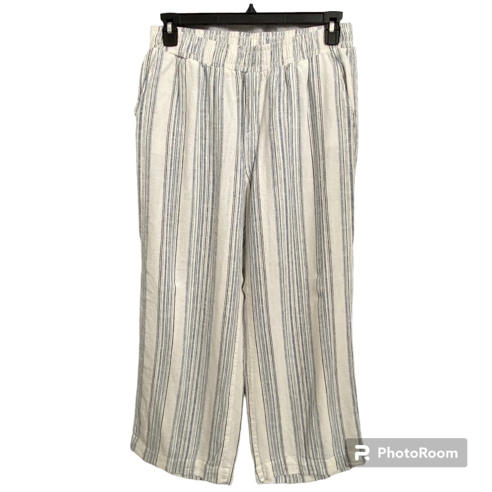 BRIGGS / Linen Blend Wide Leg Pants Size L